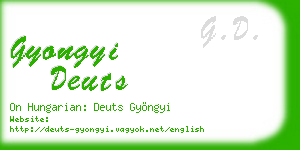 gyongyi deuts business card