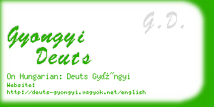 gyongyi deuts business card